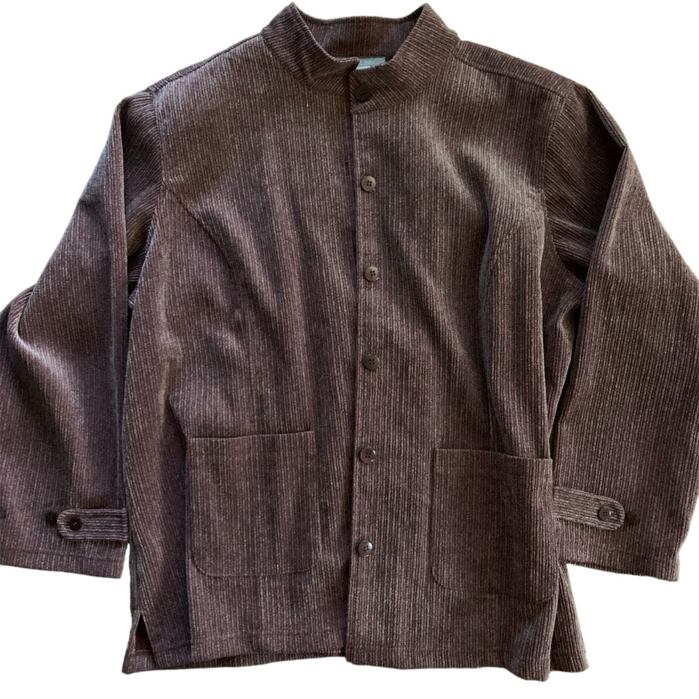 Modern Soul Maroon Corduroy Button Up Stretch Shirt Women’s 2X